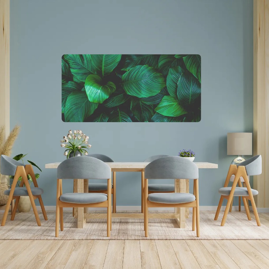 60x120cm Listy - textilná nálepka na stenu