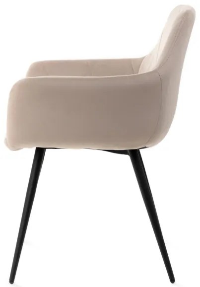 Jedálenská stolička FELLICE zamatová béžová 847269