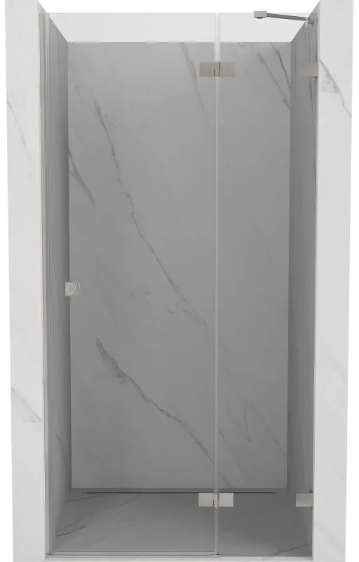 Mexen, Mexen Lunar pravé otočné sprchové dvere 70 cm, transparentné, brúsený nikel - 834-070-000-97-00-P