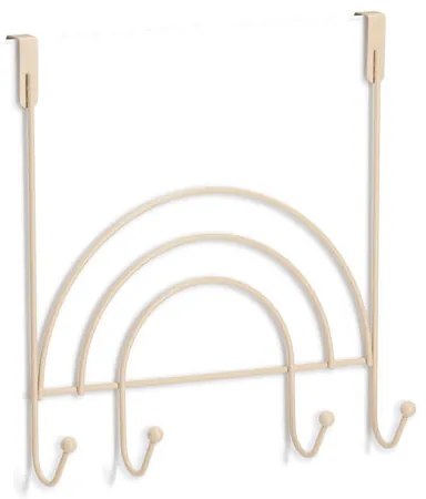 Zeller Present Háčik na dvere, 4 háčiky, kovový, béžový RAINBOW