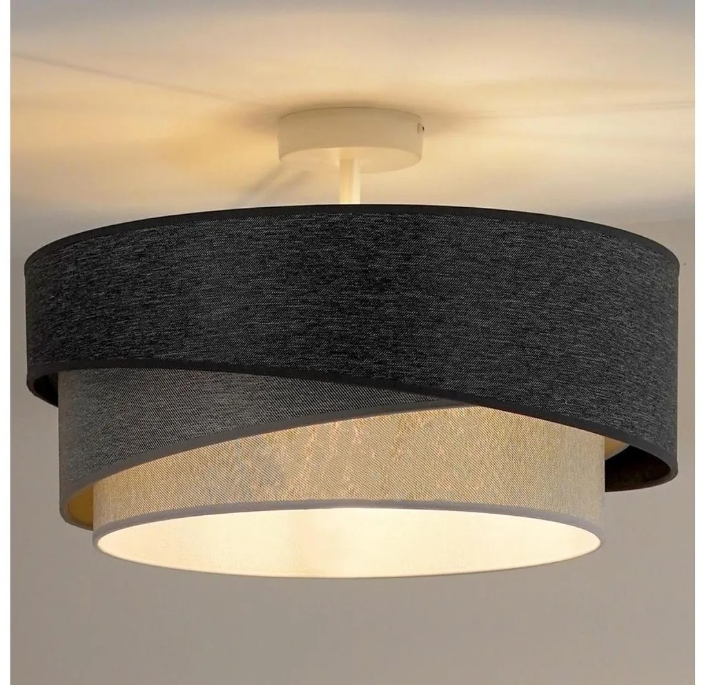 Duolla - Prisadený luster KOBO 1xE27/15W/230V pr. 45 cm šedá/biela DU601061