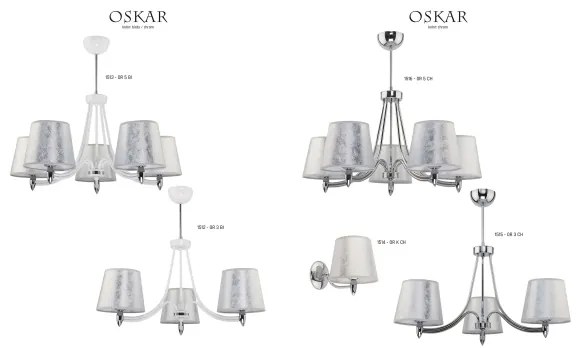 Jupiter 1513 - OR 5 bi - Luster na tyči OSKAR 5xE27/60W