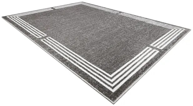 Koberec MATEO 8034/644 ramka - štrukturálny sivý