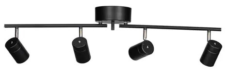 ByRydens 4200720-4002 - Bodové svietidlo CORRECT 4xGU10/7W/230V čierna