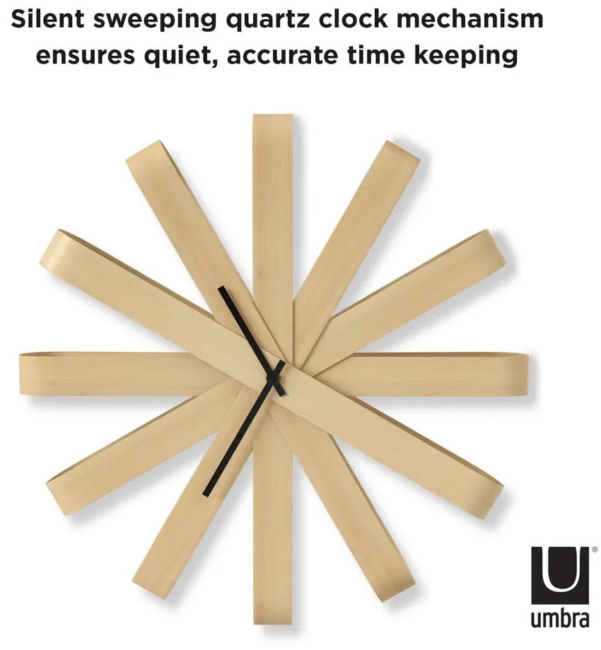 Nástenné hodiny ø 51 cm Ribbonwood – Umbra