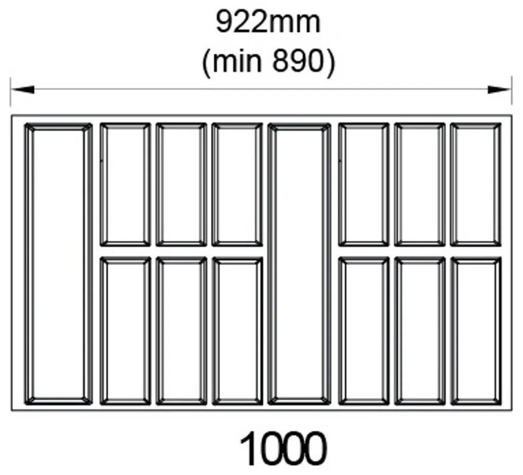 Agoform Príborník Classico Kristall softTouch 100 922 x 474 mm čierný