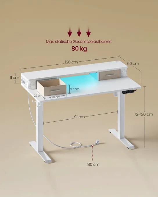 Elektrický kancelársky stôl LSD182W01