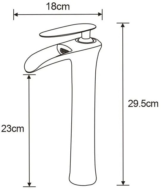 Mexen Lyra vysoká umývadlová batéria, biela-zlatá, 745310-25