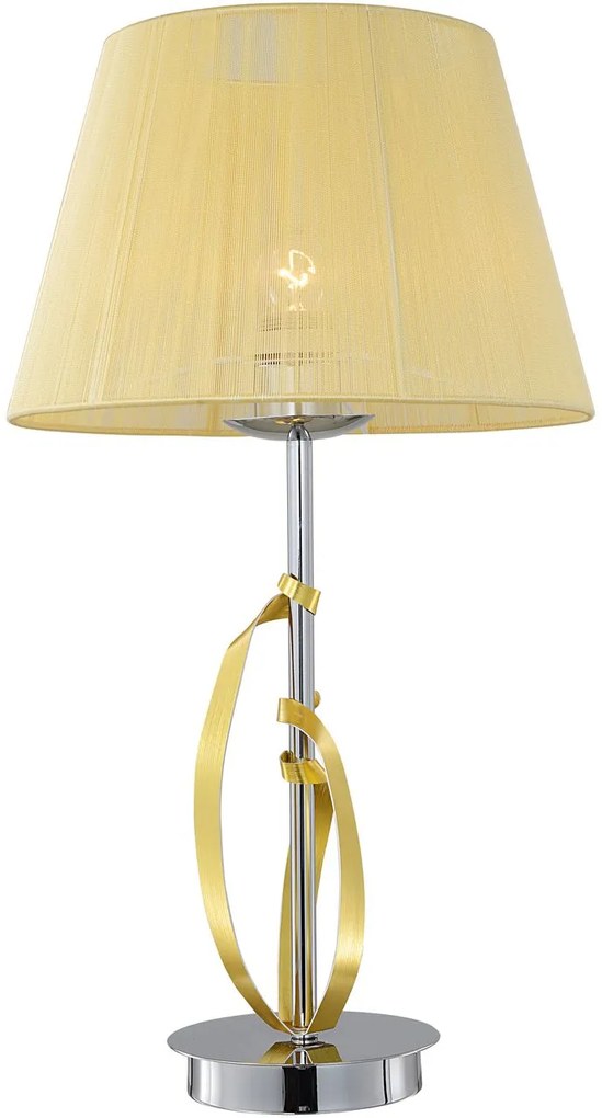 CLX Klasická stolná lampa RONALDO, 1xE27, 60W, zlatá