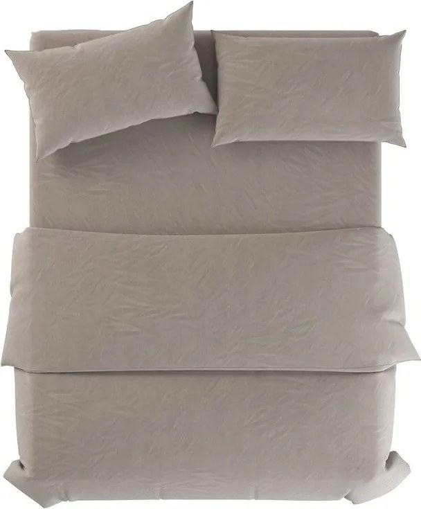 Svetlosivé/taupe ľanové obliečky na jednolôžko 135x200 cm Natural – Native Natural