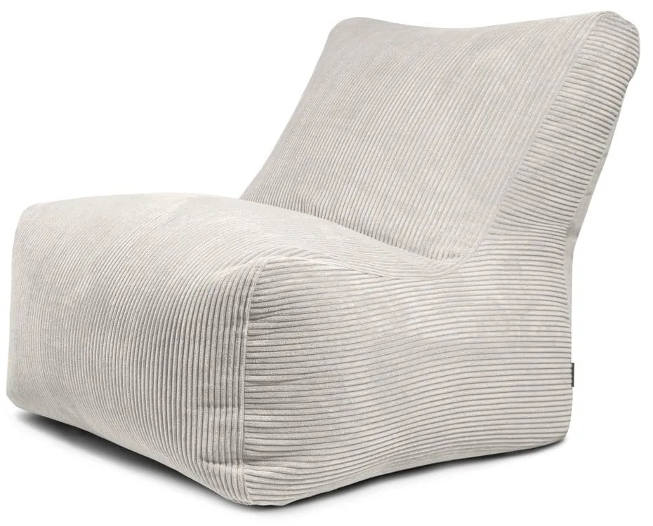 Krémový menčestrový sedací vak Seat 100 Lounge – SLOWDOWN