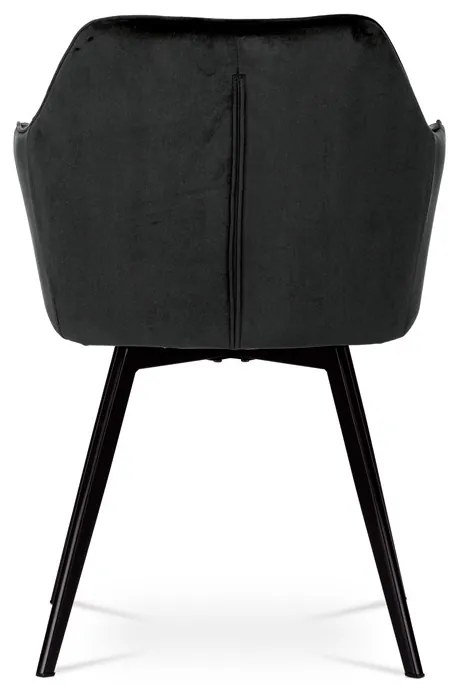 Autronic BONTEC Jedálenská stolička, čierna, zamatová látka, DCH-425 BK4 Farba: Čierna