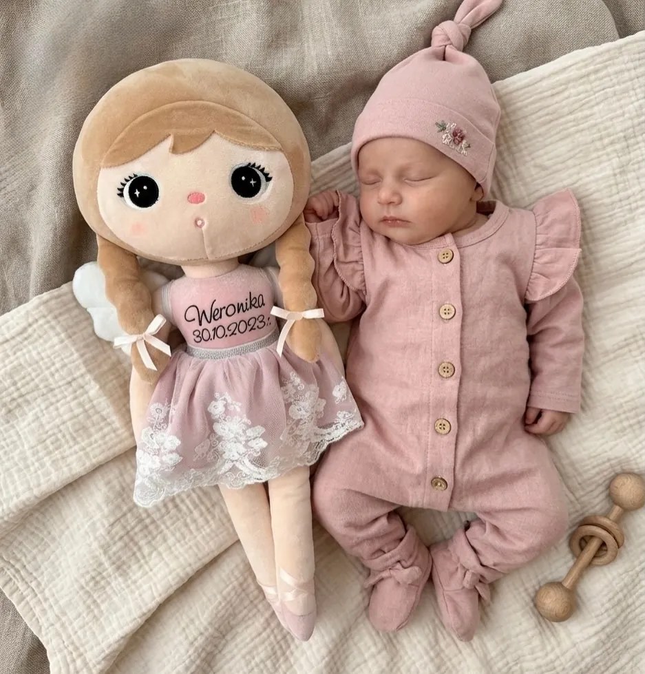Mojkáčik - Bábika Anjelik ružová 48 cm
