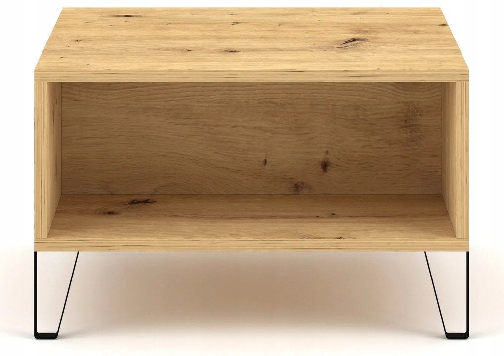 Konferenční stolek Bilbao 60 cm dub artisan/bílý