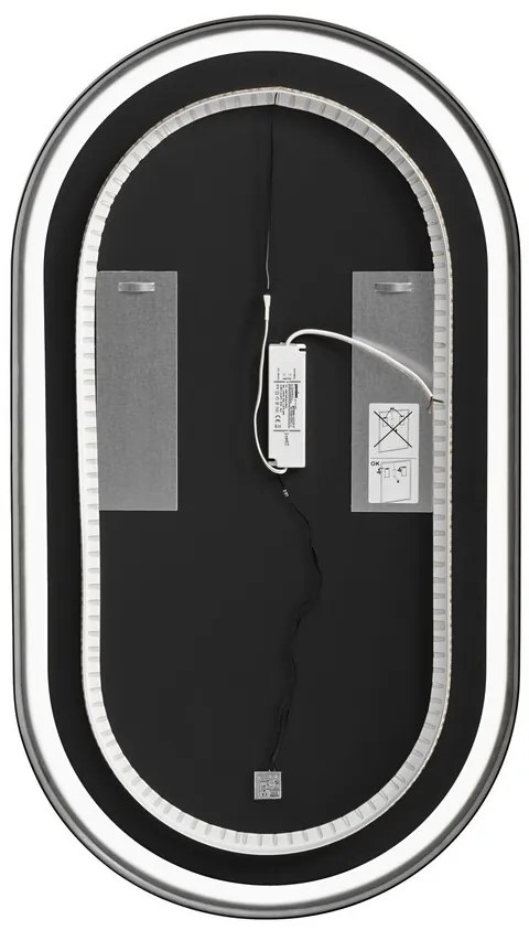 LED zrkadlo APOLLO 2 50x90 cm čierne