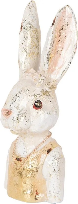 Decorative Figurine Rabbit 29 Cm White Plastic - 12*12*29 cm