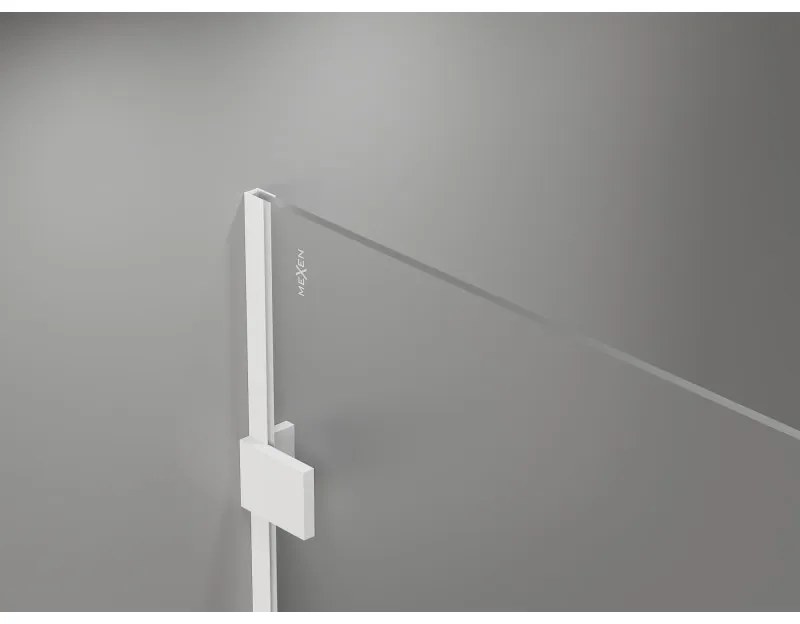 Mexen Lunar sprchová stena pravá 120 x 200 cm, 8mm číre sklo, biela, 830-120-000-20-00-P