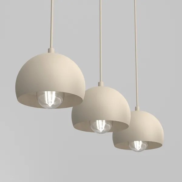Závesný luster na kábli SOOL 3xE27/15W/230V béžový
