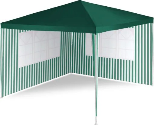 Garthen 642 Záhradný párty stan - zelený 3 x 3 m + 2 bočné steny