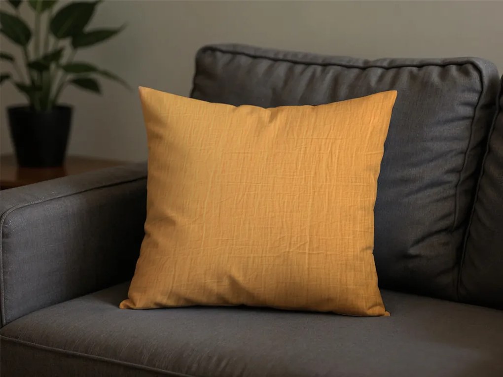 Mušelínová obliečka na vankúš MUSSARI 45x45 cm, horčicová