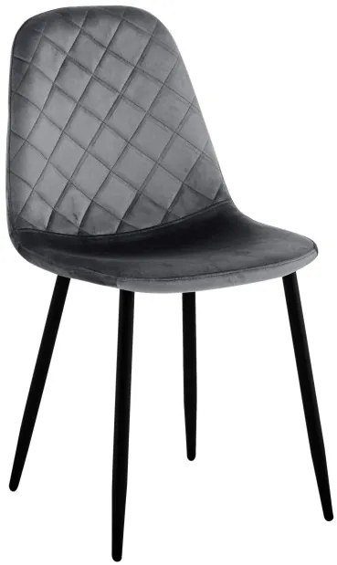 Jedálenská stolička ORLANDO zamatová, grafitová
