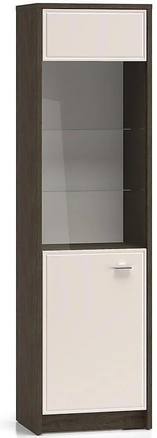 Vitrína Avante 02 Dub Windmill Dark/Kašmír