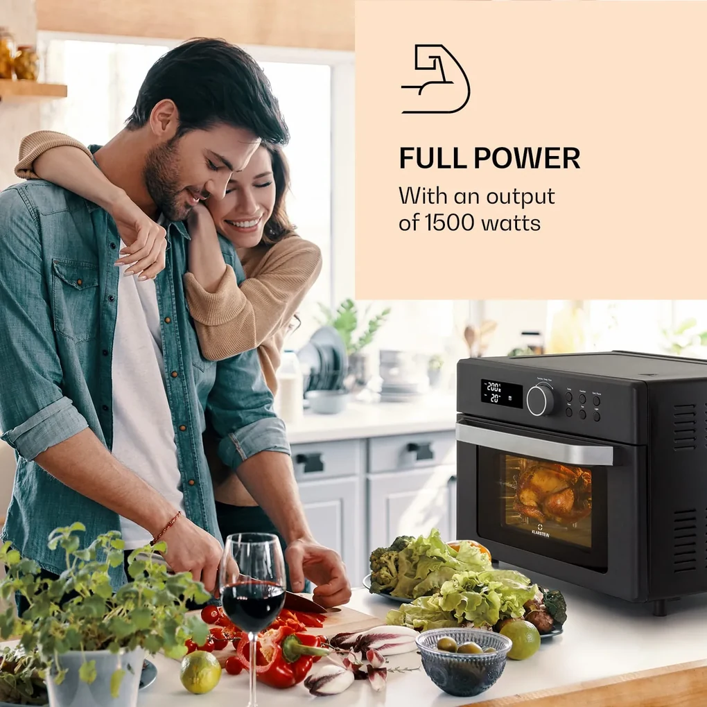 Prime Air, teplovzdušná fritéza, 1500 W, 23 l, časovač, 8 programov