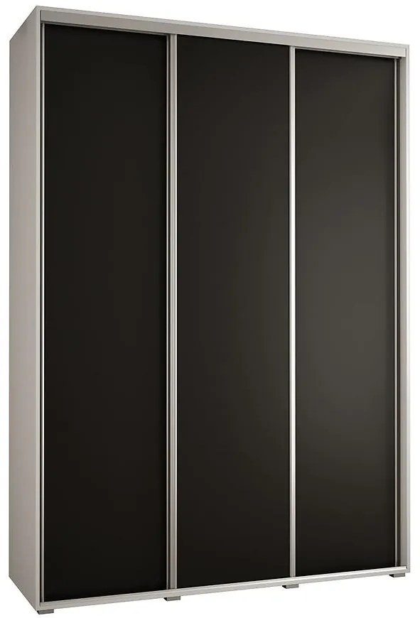 Skriňa 45 Canaris 1 180 biela/čierna/silver