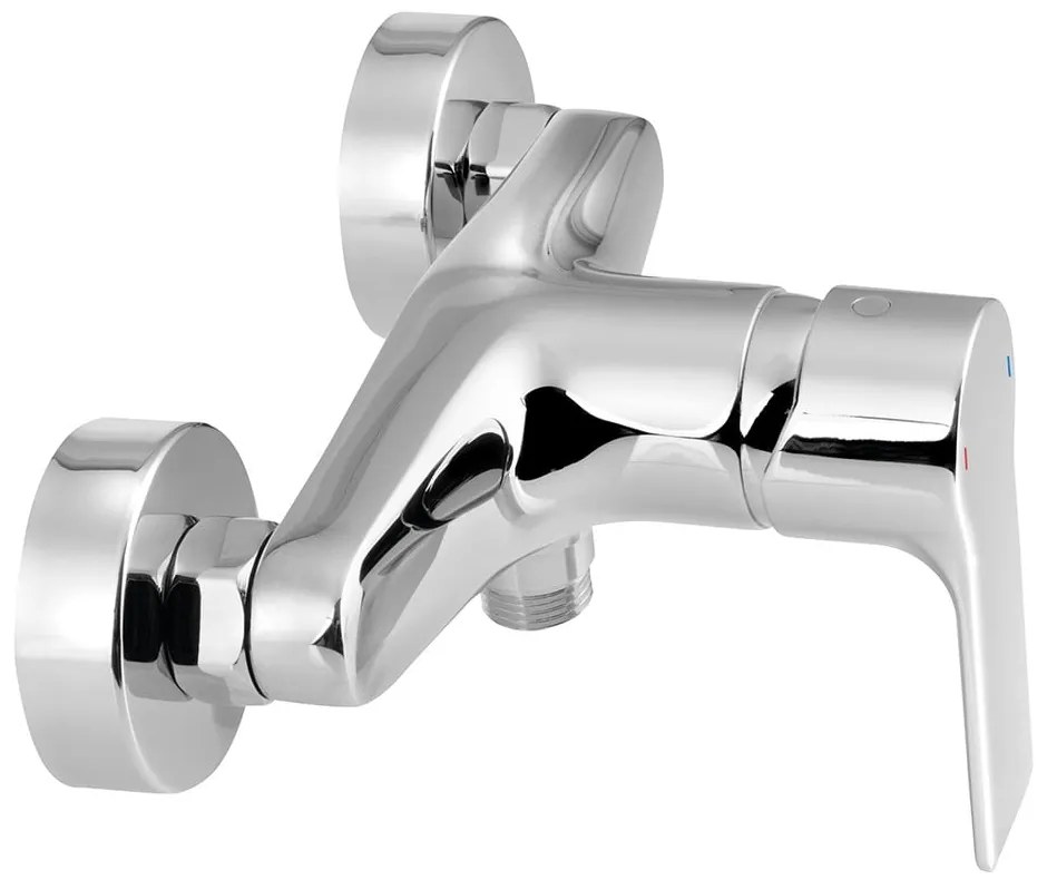 Nástenná sprchová batéria v lesklej striebornej farbe (1 výstup) Pax – Sapho