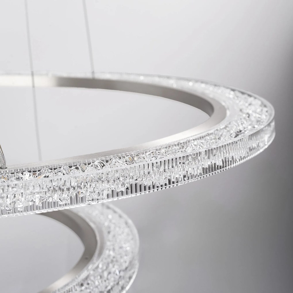 Toolight Toolight, LED závesné osvetlenie 60cm, 38W, 3500lm + diaľkové ovládanie, LHJ045-CP2, brúsená oceľ, OSW-50050