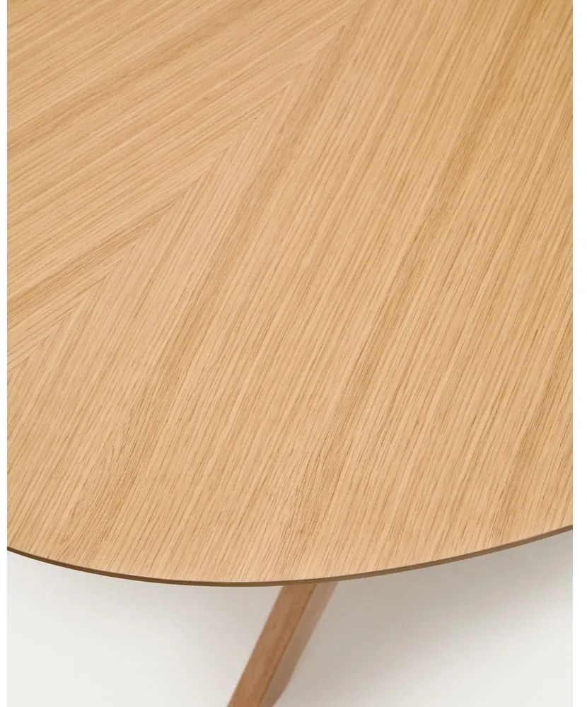 Jedálenský stôl s doskou v dubovom dekore 110x180 cm Naanim – Kave Home