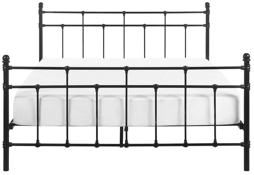Kovová posteľ 160 x 200 cm čierna LYNX Beliani