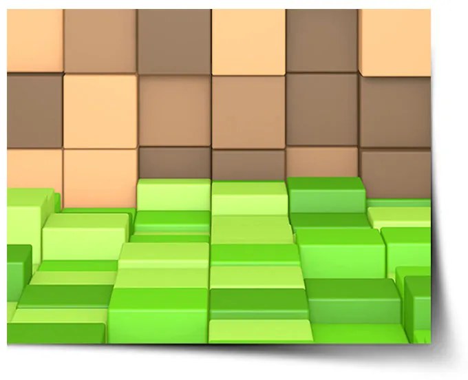 Sablio Plagát Blocks 3D - 60x40 cm