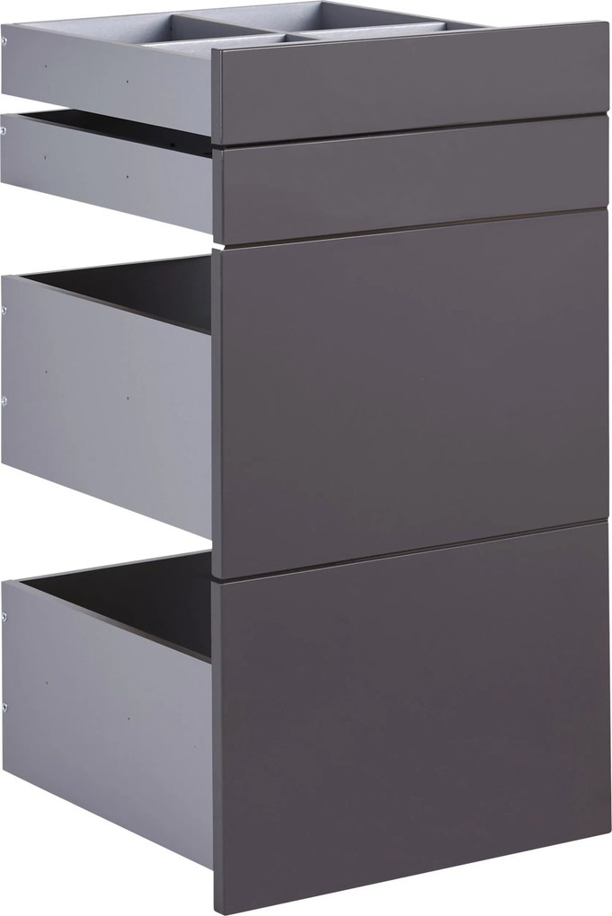 XXXLutz SADA ZÁSUVIEK, antracitová s vysokým leskom, 45,3/83/46,8 cm Hom`in - Skrine - 0026470041KF