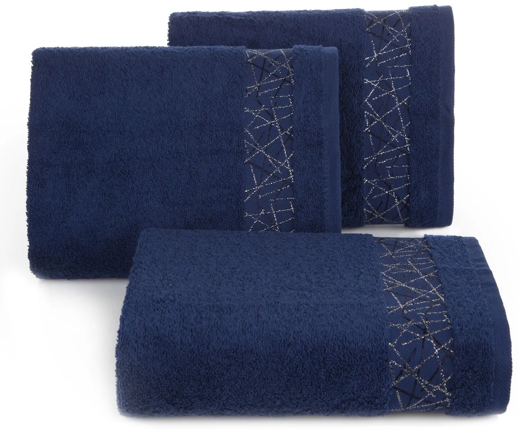 BAVLNENÝ UTERÁK NIKA 70X140 CM TMAVOMODRÁ