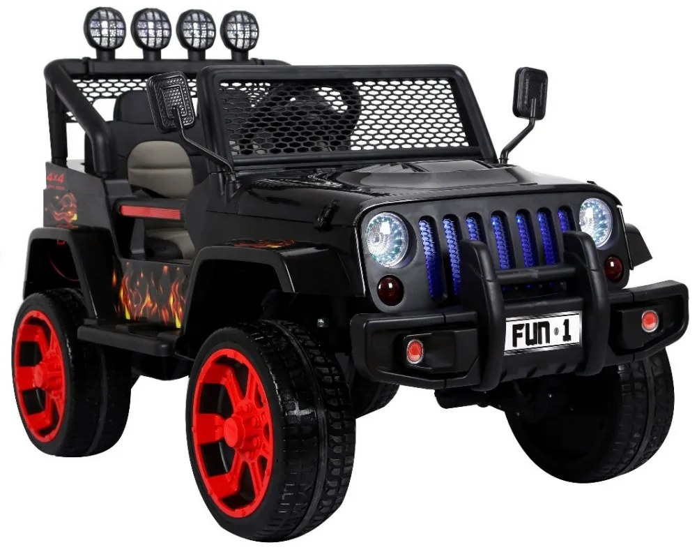 RAMIZ ELEKTRICKÉ AUTÍČKO RAPTOR DRIFTER 4x4 OFF ROAD - ČIERNO-ORANŽOVÉ - 4x45W - 12V / 10Ah - 2023