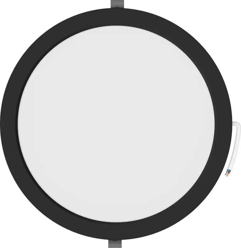 Mexen LDRR, LED stropné svietidlo na zapustenie, priemer 12 cm 30 cm, 24W, studená - 6500K, 1920 lm, čierna - L210-030-2465-70