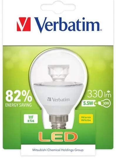 LED žiarovka Verbatim, mini globe, E14/5,5W,230V