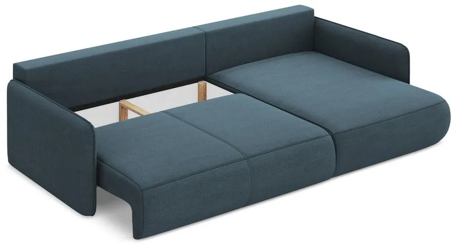 Modrá rozkladacia/s úložným priestorom rohová pohovka (pravý roh) Nanea – Makamii