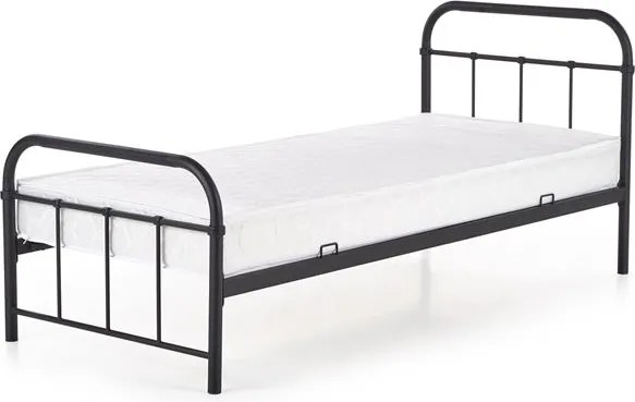 Jednolôžková posteľ 90 cm Lashell 90 (bez matraca) (čierna). Vlastná spoľahlivá doprava až k Vám domov. 1039454