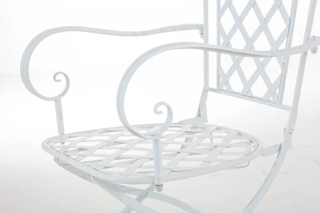 Kovová stolička Adara - Biela