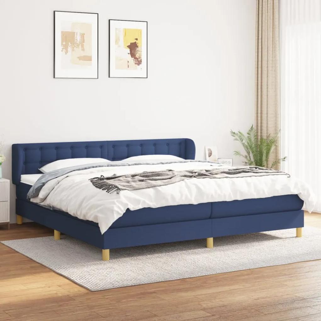 Boxspring posteľ s matracom modrá 200x200 cm látka 3127155