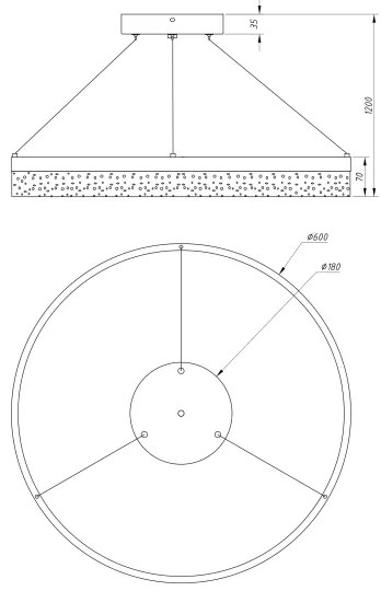 Globo 68225-36 - LED Luster na lanku SMITTY 1xLED/36W/230V