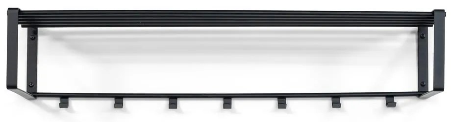 Čierny kovový nástenný vešiak s poličkou 100 cm Rex – Spinder Design