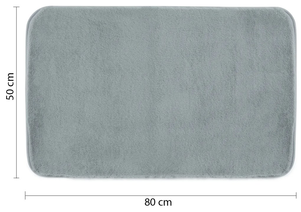 Gedy Gedy, FUZZY kúpeľňová predložka, 50x80cm, 100% polyester, protišmyk, modrá, 96FY508062