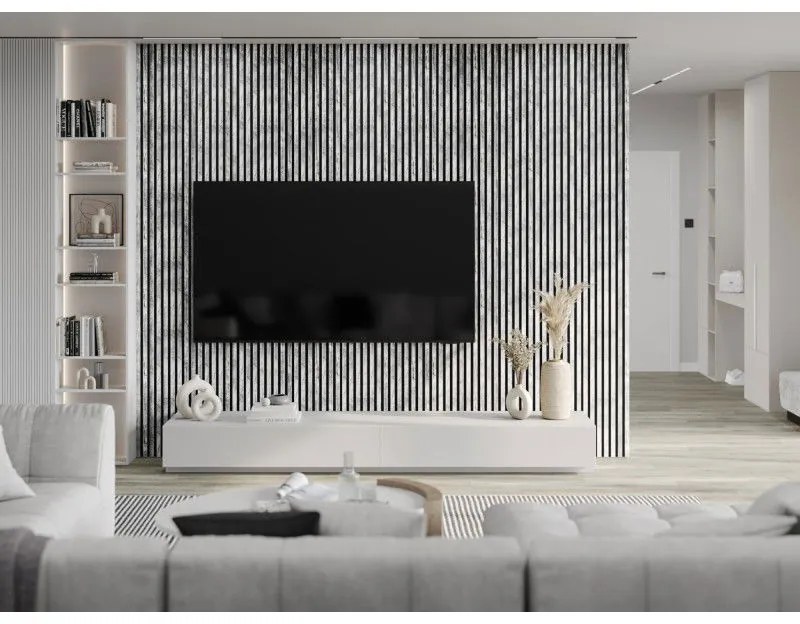 Mexen Lam-F, akustické stenové lamely 275 × 31,5 cm, filc 6 mm, dub bielený, S105-275317-2812-064