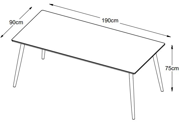 Dizajnový jedálenský stôl Tallys 190 cm dymový dub