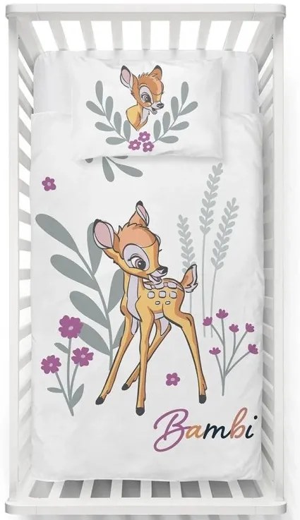 Obliečky do postieľky Bambi Kvetinový Svet  100x135/40x60 cm