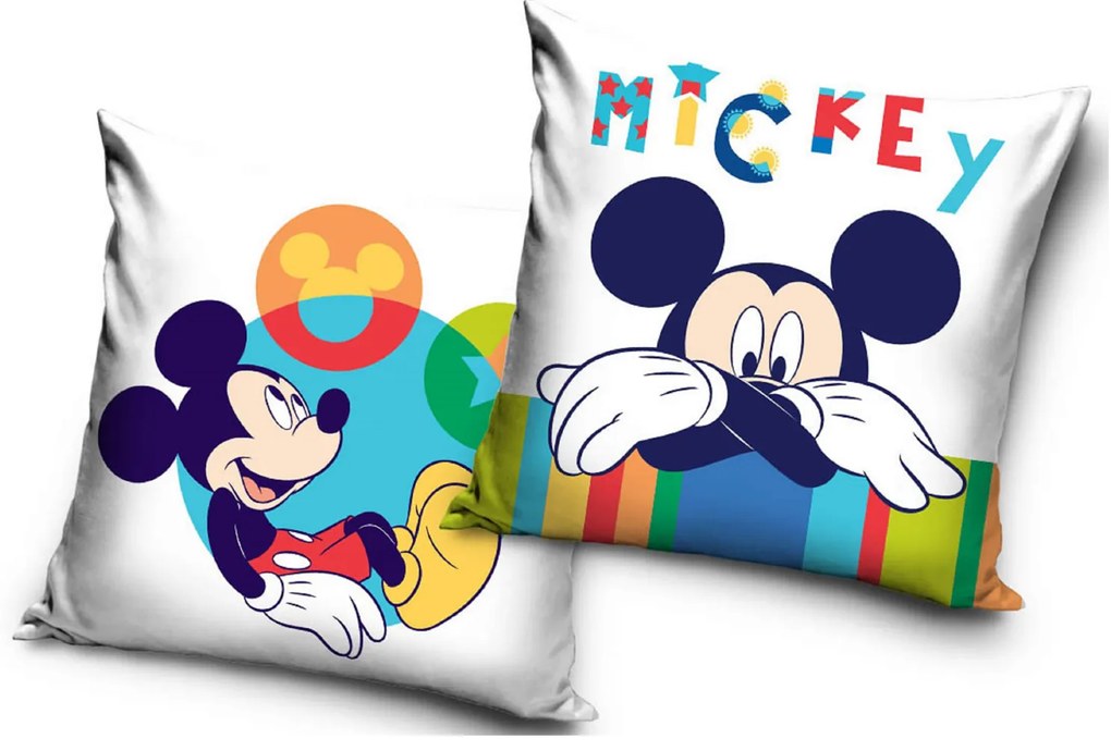 Carbotex DETSKÝ DEKORAČNÝ VANKÚŠ MICKEY 40X40 CM VZOROVANÁ