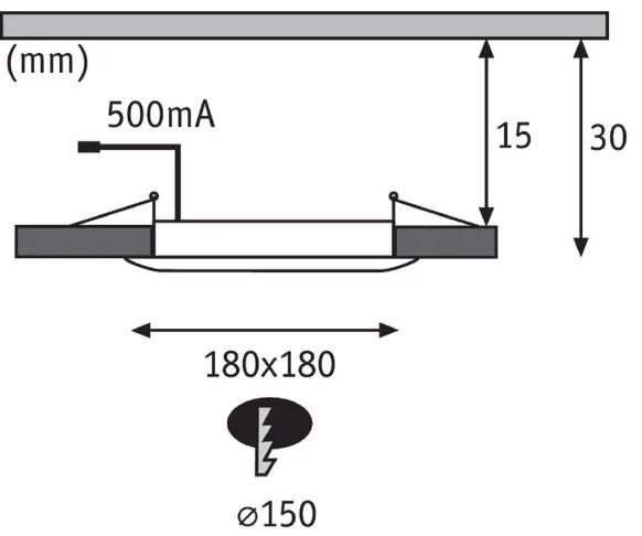Paulmann 92802 - LED/9W IP65 Kúpeľňové podhľadové svietidlo WARM DIM 230V